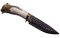 Ken Richardson Custom Handmade 4.5" Drop Point Blade Hunting Knife with Deer Antler Handle & Custom Sheath