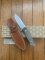 LionSTEEL Italy. Model M5 CVG-2 Green Canvas Micarta Handle with Leather Sheath