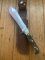 Puma Knife: Puma Vintage 98% Mint 1969 White Hunter with Stag Handle & Custom Sheath