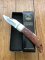 Puma Knife: Rare Puma THUYA Folding Knife with Root Wood Handle in original Black Box