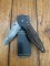 Puma Knife: Puma 2002 Handic Black Frame & Dark Stag Slab Linerlock Folding Knife