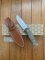LionSTEEL Italy. Model M5 CVG-2 Green Canvas Micarta Handle with Leather Sheath