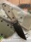 ESEE Knives- ESEE-3 Knife with Ivory Beige Micarta Handle & OD Green Kydex Sheath