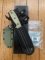 Ontario Ranger Series RAT-3 Plain Edge Blade with Micarta Handle Kydex and Nylon Tactical Belt Sheathes
