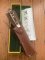 Puma Knife: 1997 Puma Mint condition Bowie knife with Stag Antler Handle in original Box