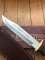 Muela Knife: Muela Big Bowie Coral Wood Laminated Handle & Leather Sheath