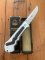 Puma Knife: Puma 230400 FLASH Brushed Silver Black Rubber Linerlock Folding Knife