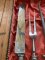 Puma Knife: 1950's Mint Carving set with Knife, Fork, Shears & Sharpener