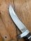 Solingen Germany EUROCUT Original 3 1/2" Blade Original Buffalo Skinner with Stacked Wood Handle & Leather Sheath