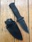 Kizlyar Knife: Kizlyar STRAZH Tactical/Hunting Knife with Black Leather Sheath