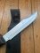 Muela Knife: Muela Big Bowie with Black Handle & Black Leather Sheath