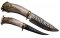 Ken Richardson Custom Handmade 4" Fillet Knife and 5.5" Drop Point Blade Piggy Back Set Deer Antler Handle & Custom Sheath