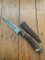 1970's DES Brand Jagdnicker Knife with Red Deer Antler Handle & Sheath