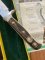 Puma Knife: 1983 Puma Mint condition Bowie knife with Stag Antler Handle in original Box