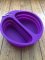 Collapsible Food Grade Silicone Compact Dog Food Bowl or Water Bowl in Purple