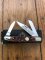 Puma Knife: Puma Original Rare Pony 3 Blade Knife with Red Bone Handle