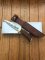 Solingen Germany Straight Blade with Moose Scene Hunting Knife in Sheath & Box