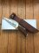 Solingen Germany Upswept Blade with Grizzly Bear Scene Hunting Knife in Sheath & Box