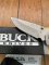 Buck Knife: 2006 Model Buck Alpha Hunter Folding Knife with Black Rubberised Handle & Pouch