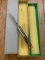 Puma Knife: Puma Mint Rare 1969 'STOCK' 3 blade Knife with Dark Brown Jigged Bone Handle and Box #96744