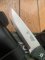 Cudeman Model 148-VC Fixed Blade Cudeman 148VC Bushcraft Knife Green Micarta With Leather Sheath