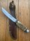 Puma Knife: Puma Circa 1950-60's Original 6301 Sportsmesser Medium Scout Knife with Saw Back Blade and Sambar Handle
