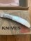 Al Mar Japan E1001P Osprey White Pearl Engraved Pocket Knife in original Pouch and Box