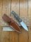 LionSTEEL Italy. Model B35 CVG Green Canvas Micarta Handle with Leather Sheath