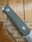 LionSTEEL Italy. Model B41-2 CVG Green Canvas Micarta Handle with Leather Sheath