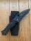 KNIGHT'S ARMAMENT SK-02 Large Black Part Serrated Folding Knife with Black Pouch