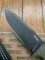 LionSTEEL Italy. Model T5B CVG Green Canvas Micarta Handle with Leather Sheath