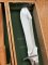 Puma Knife: Puma Pre-64 Rare White Hunter with Stag in Original Sheath & Wooden Box