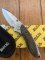 Buck Knife: 2005 Buck B270 Dorado Folding Liner Lock Knife with Charcoal Birchwood Laminated Handle, Pouch and Original Box