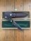 Puma Knife: Puma Original 1979 4 Star Fixed Blade Knife with Black Ebony Layered Handle in Original Wooden Box #13971