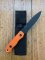 Ontario Ranger SHIV Knife with Orange Micarta Handle and Black Nylon Belt Sheath