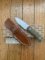 LionSTEEL Italy. Model M4 CVG Green Canvas Micarta Handle with Leather Sheath