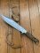 Puma Knife: 1990 Puma Big Big Bowie knife with Stag Antler Handle in original Tan Brown Sheath