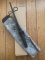 Kizlyar Knife: Kizlyar Original Phoenix Black Military Knife with Elastron Rubberised Handle and Leather Sheath #628