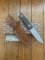 LionSTEEL Italy. Model B41-2 CVG Green Canvas Micarta Handle with Leather Sheath
