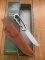 Puma Knife: Puma 18 1002 Very Rare Europamesser Skeleton Knife in Leather Sheath & Box