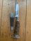 German Knife: 1980's Jagdnicker Hunting & Fishing Scene Knife with Stag Handle & Sheath