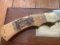 Puma Knife: Limited Edition 1983 715 4 Star Spirit of Massachusetts Scrimshawed Handle in Wooden Presentation Box