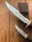 Muela older Spanish Premium Hunting Bowie Knife Twin Set and Sheath
