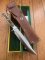 Puma Knife: 1997 Puma Mint condition Bowie knife with Stag Antler Handle in original Box