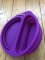 Collapsible Food Grade Silicone Compact Dog Food Bowl or Water Bowl in Purple