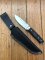 Muela Knife: Muela KODIAK Knife with Black Canvas Micarta Handle & Custom made Sheath