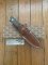 LionSTEEL Italy. Model B41-1 CVG Green Canvas Micarta Handle with Leather Sheath