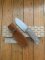 LionSTEEL Italy. Model M3 CVN Natural Canvas Micarta Handle with Leather Sheath