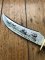 Solingen Germany Upswept Blade with Grizzly Bear Scene Hunting Knife in Sheath & Box