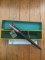 Puma Knife: Puma 1987 FAHRTENMESSER Jacaranda Wood in Original Sheath and Plastic Box with Tag